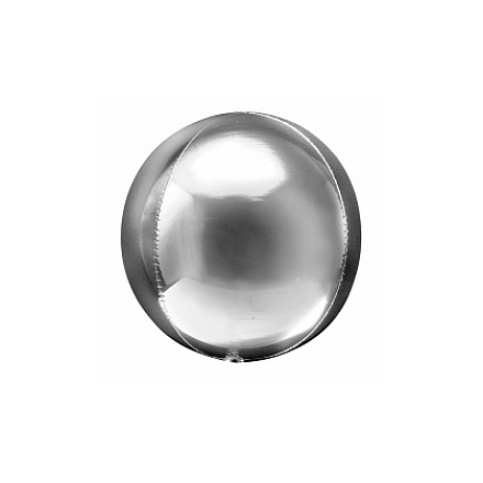 Шар (20'/51 см) Сфера 3D, Серебро, 1 шт.